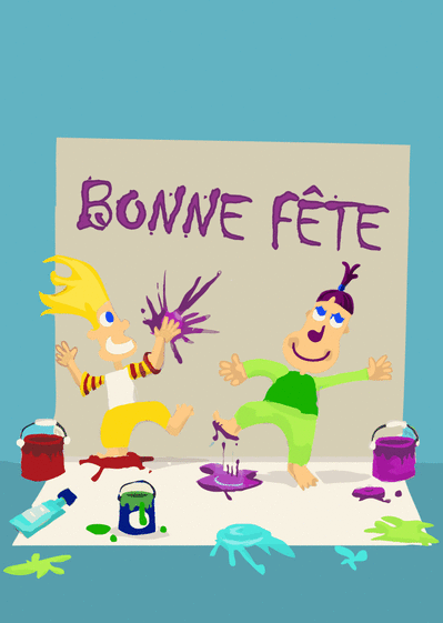 Carte Bonne Fête à La Peinture : Envoyer une Carte Bonne 